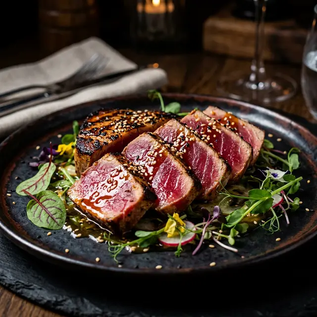 سمك تونا طازج من منصة الغذاء